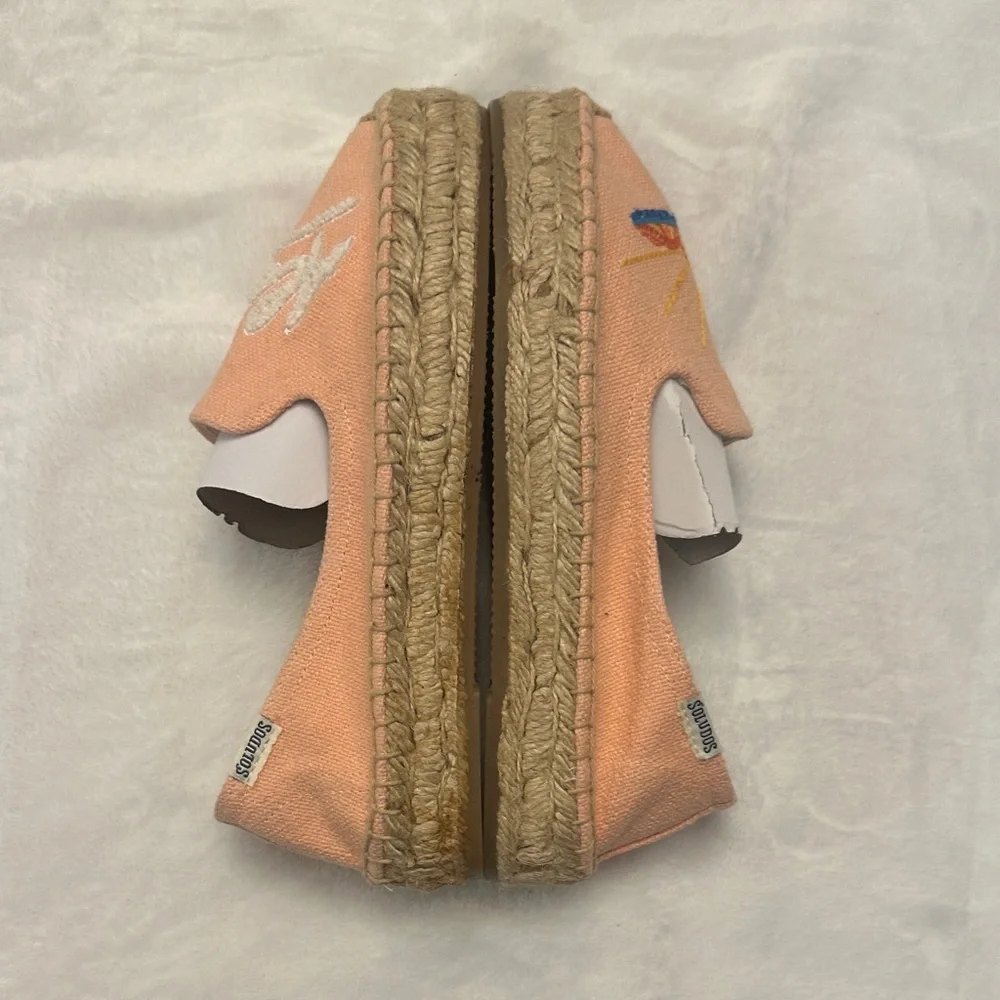 Brand new! Soludos x Lockhart Embroidery Pink Espadrilles size 5